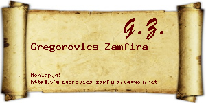 Gregorovics Zamfira névjegykártya